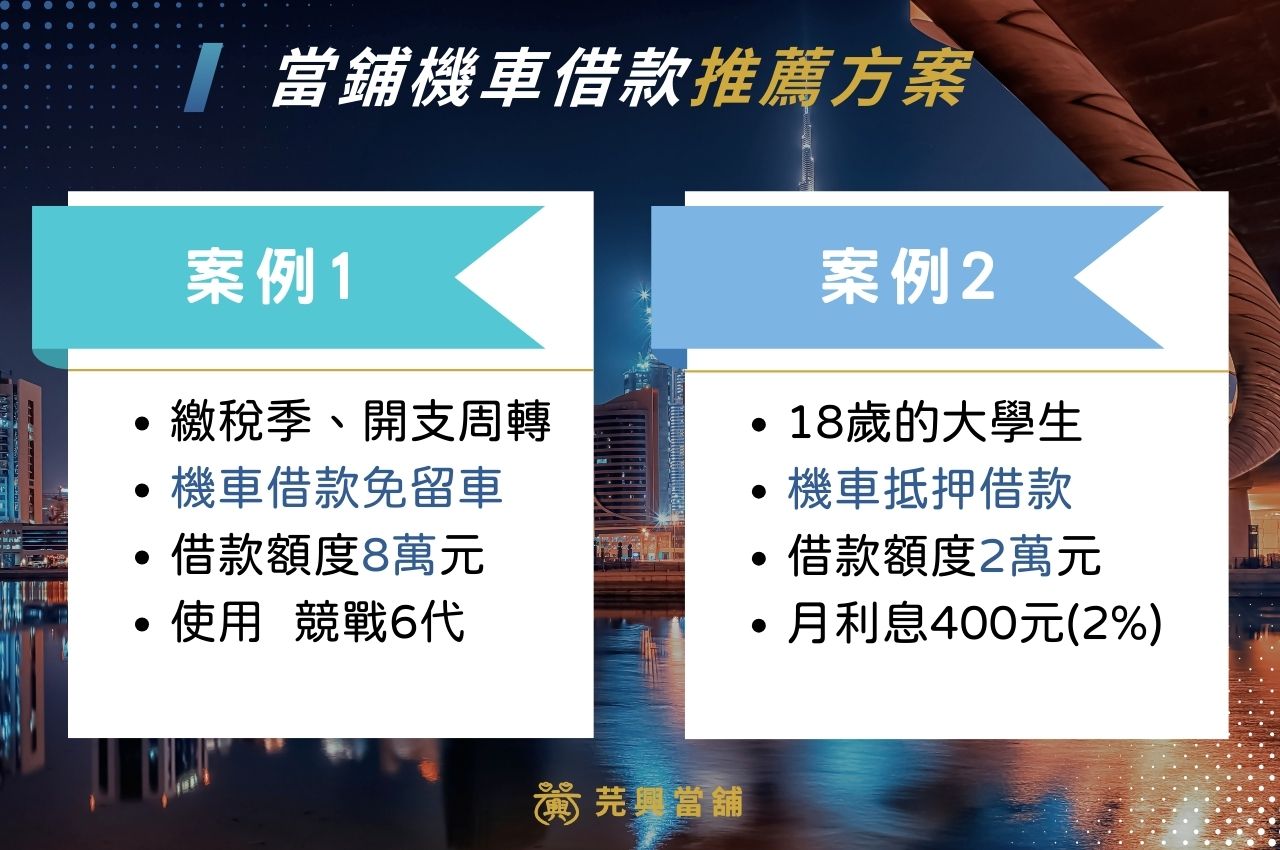 當鋪機車借款利息與免留車說明：如何在當舖借貸或買流當機車？